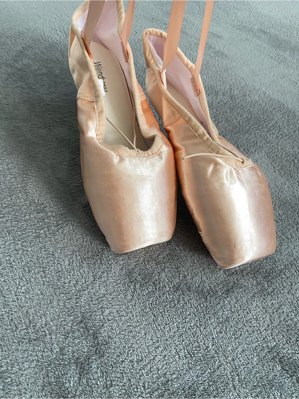 Wendywu Pink Satin Pointe Ballet Shoes Size 10 - Picture 11 of 16